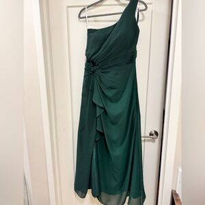 Hunter green bridesmaid dress